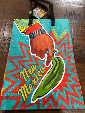 Trader Joe's New Mexico Reusable Grocery Tote - Teal & Red